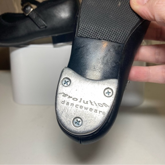 🌺 Revolution Dance Toddler Girl's 11 Black Matte Buckle Tap Shoes - Picture 9 of 16